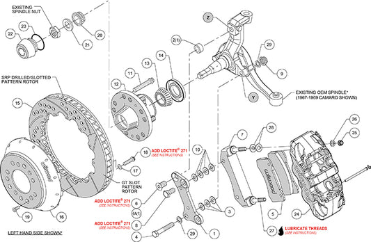 140-15053 - Wilwood Big Brake Kit - Front - 381x32mm Bi-Slotted - AERO6 Black
