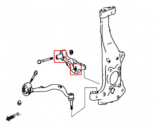 Front Lower Straight Arm Bushing Lexus LS