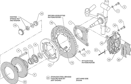 140-15020 - Wilwood Big Brake Kit - Front - 273x20mm Plain - Dynalite-M Anodized