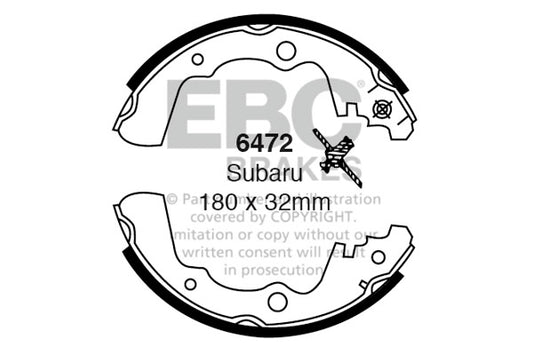 6472 - EBC Brake Shoes; Rear