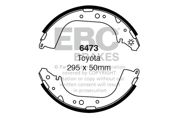 6473 - EBC Brake Shoes; Rear