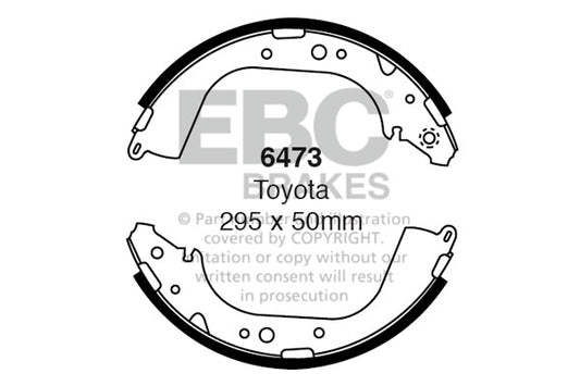 6473 - EBC Brake Shoes; Rear