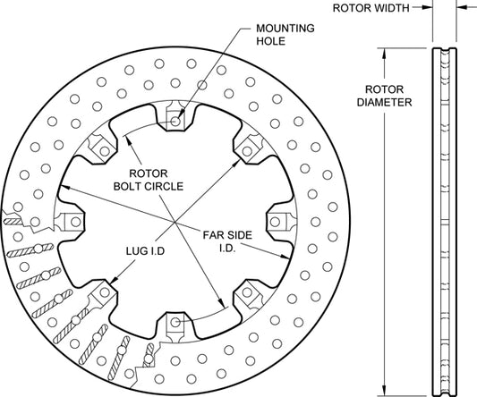 160-5863 - Wilwood Ultralite Rotors - 298x20mm Drilled Left/Right