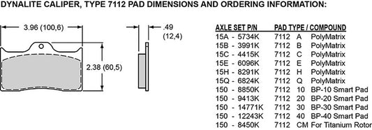 120-13744 - Wilwood Forged Dynalite-M Brake Caliper; Anodized - Axial Left & Right