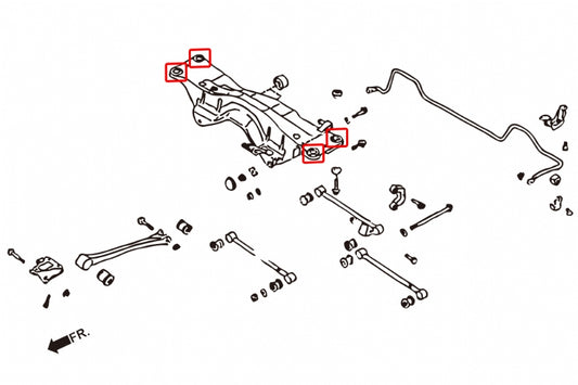 Rear Cross Member Bushing Subaru Forester, Impreza, Legacy/outback