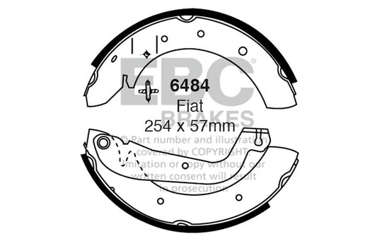 6484 - EBC Brake Shoes; Rear