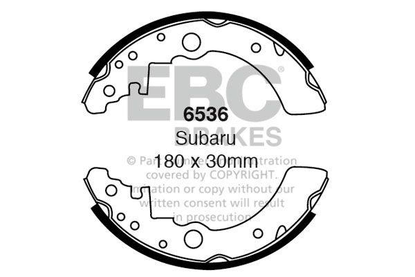 6536 - EBC Brake Shoes; Rear