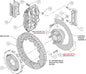 140-9109-DR - Wilwood Big Brake Kit - Front - 332x32mm Curved Slotted & Cross Drilled - Superlite 6R Red