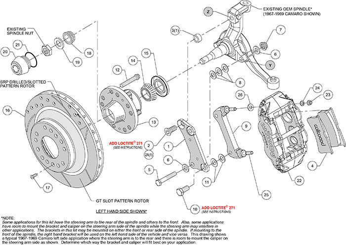 140-12271-R - Wilwood Big Brake Kit - Front - 327x28mm Bi-Slotted - Superlite 6R Red