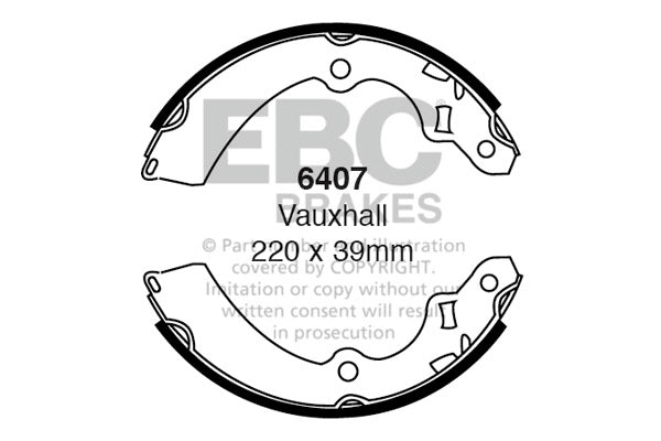 6407 - EBC Brake Shoes; Rear