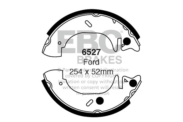 6527 - EBC Brake Shoes; Rear