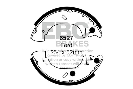 6527 - EBC Brake Shoes; Rear