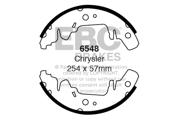 6548 - EBC Brake Shoes; Rear