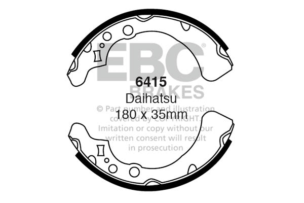 6415 - EBC Brake Shoes; Rear