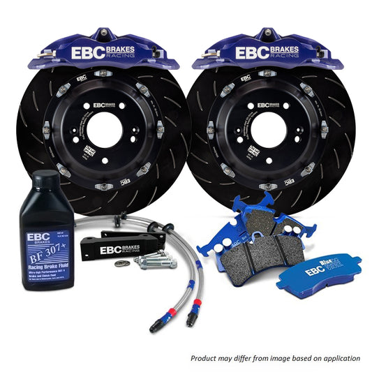 BBK003BLU-2 - EBC Big Brake Kit - Front - 355x32mm Curved Slotted - Apollo-4 Blue