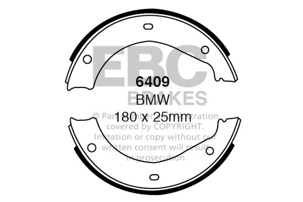 6409 - EBC Brake Shoes; Rear