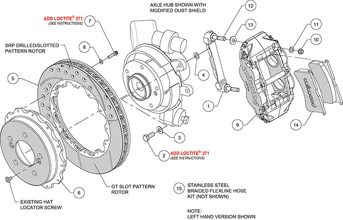 140-14752 - Wilwood Big Brake Kit - Rear - 327x28mm Bi-Slotted - Superlite 4R Black
