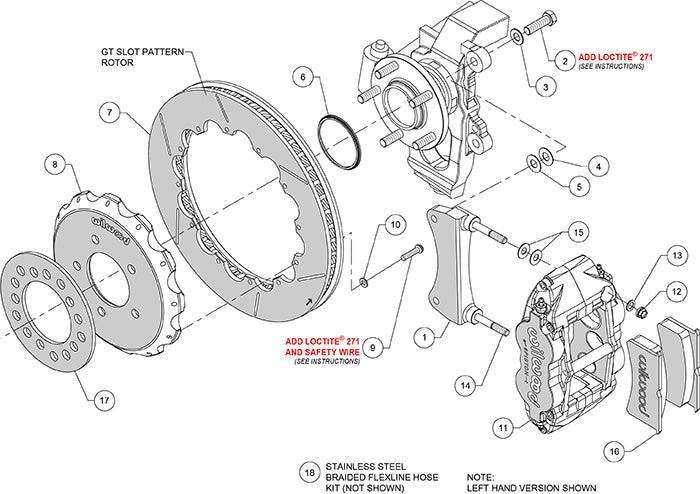140-16093 - Wilwood Big Brake Kit - Front - 327x28mm Bi-Slotted - Superlite 6R Anodized