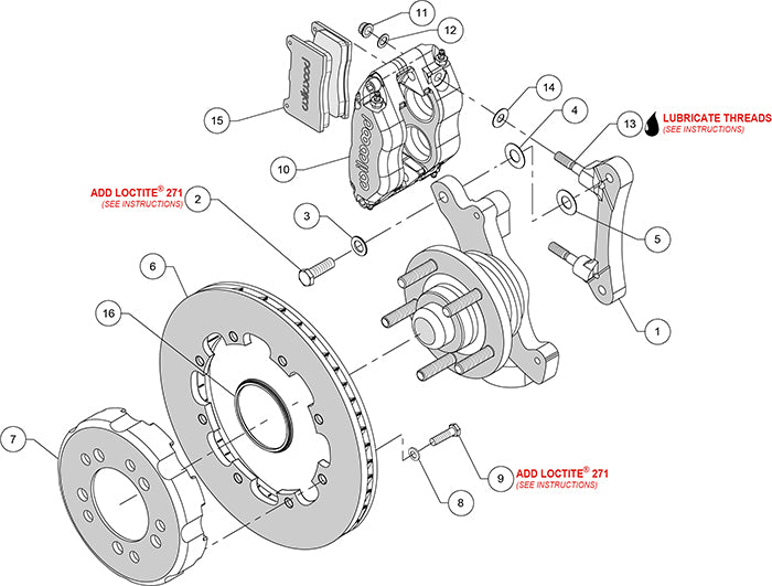 140-10542 - Wilwood Big Brake Kit - Front - 298x20mm Plain - Dynapro Radial Mount Anodized