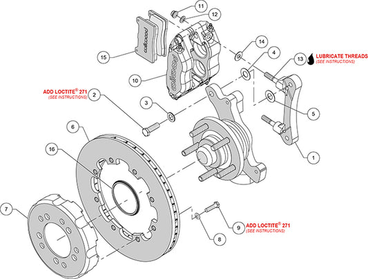 140-10542 - Wilwood Big Brake Kit - Front - 298x20mm Plain - Dynapro Radial Mount Anodized