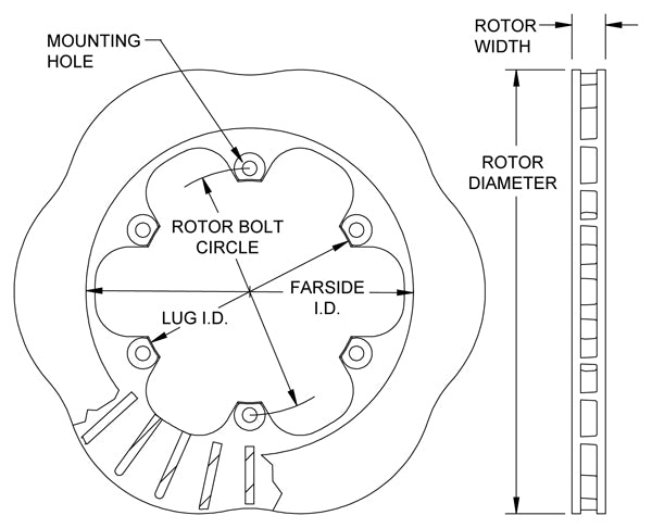 160-8427 - Wilwood Ultralite Rotors - 266x19mm Plain Left/Right