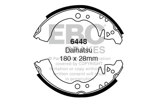 6448 - EBC Brake Shoes; Rear