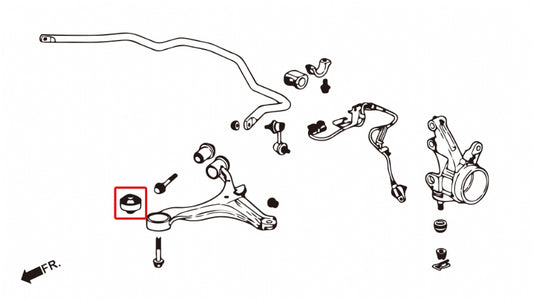 Front Lower Arm Bushing-compliance Honda Civic, Integra