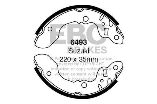 6493 - EBC Brake Shoes; Rear