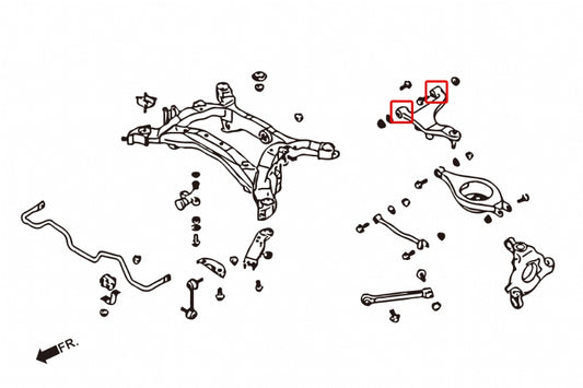 Rear Upper Arm Bushing Infiniti G series, M series, Nissan Skyline, Z-series