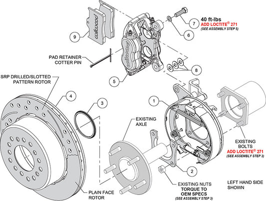 140-16989 Wilwood Big Brake Kit - Rear - 309x20mm Plain (Blank) - Dynalite Black