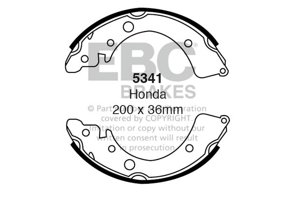 5341 - EBC Brake Shoes; Rear