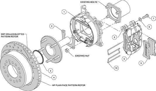 140-13513 - Wilwood Big Brake Kit - Rear - 280x20mm Plain - Dynapro Low Profile Black