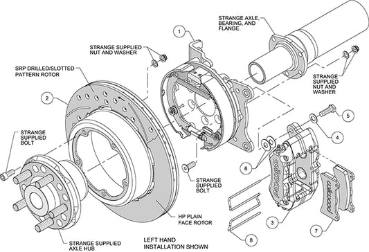 140-13952 - Wilwood Big Brake Kit - Rear - 280x20mm Plain - Dynapro Low Profile Black