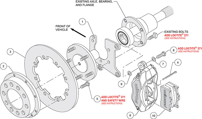 140-5349-BD - Wilwood Big Brake Kit - Rear - 291x9mm Cross Drilled - Dynalite Anodized