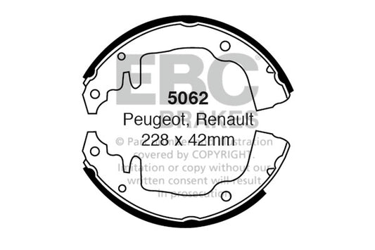 5062 - EBC Brake Shoes; Rear