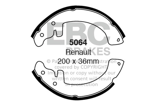 5064 - EBC Brake Shoes; Front