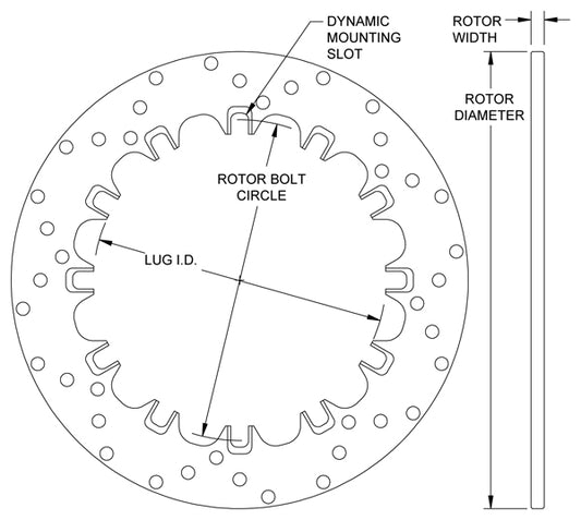 160-4766 - Wilwood Steel Rotors - 328x9mm Drilled Left/Right
