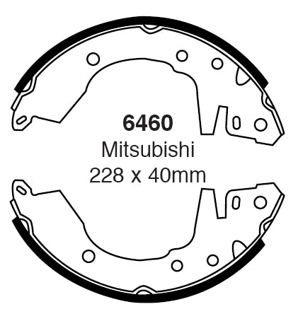6460 - EBC Brake Shoes; Rear