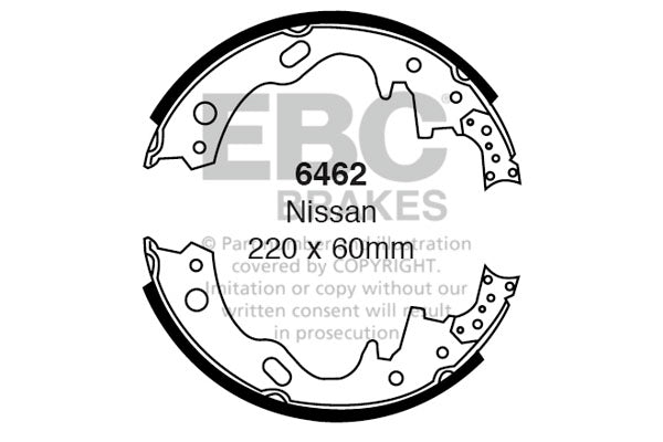 6462 - EBC Brake Shoes; Rear