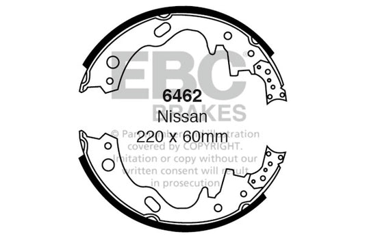 6462 - EBC Brake Shoes; Rear