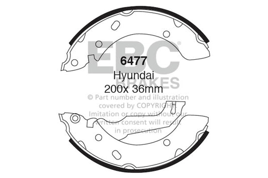 6477 - EBC Brake Shoes; Rear