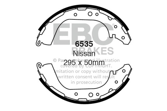 6535 - EBC Brake Shoes; Rear