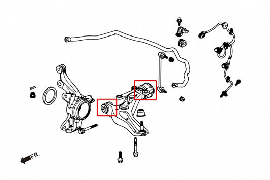 Front Lower Arm Bushing Honda Fit