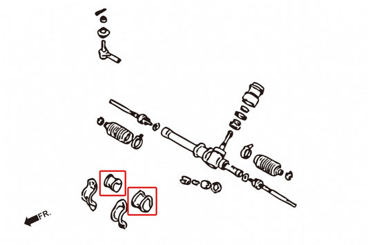 Tpv Steering Bush Mitsubishi Lancer evolution, Lancer mirage