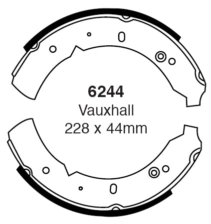 6244 - EBC Brake Shoes; Front