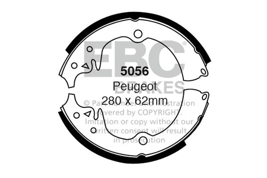 5056 - EBC Brake Shoes; Rear