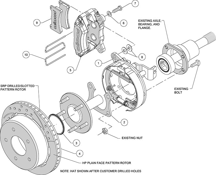 140-11388 - Wilwood Big Brake Kit - Rear - 280x20mm Plain - Dynapro Low Profile Black