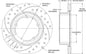 160-12891-BK - Wilwood SRP Rotor & Hat - 309x20mm Curved Slotted & Cross Drilled Left
