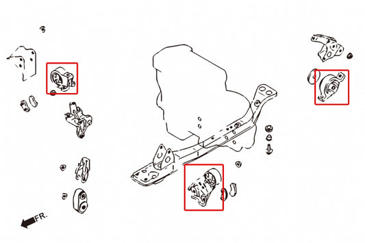 Reinforced Engine Mount Nissan March