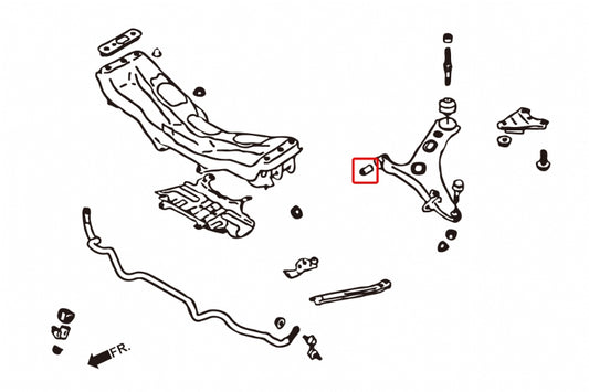 Front Lower Arm Bushing - Small Scion, Subaru, Toyota